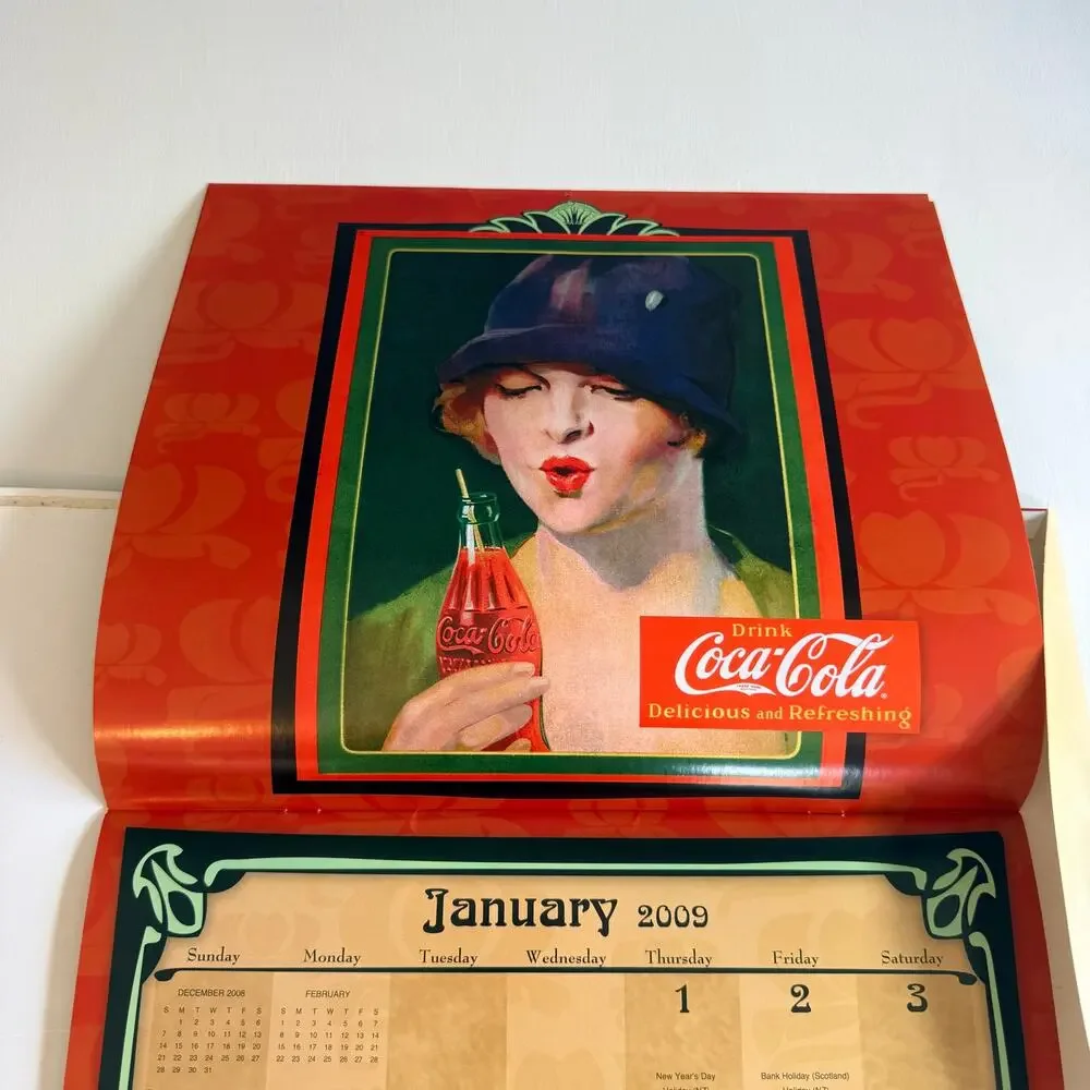 2009 Coca Cola Calendar Vintage 1926 Ad Art Fred Mizen Retro Coke Collectible